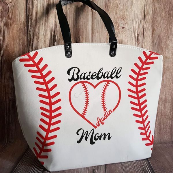 Baseball Mom Bag Monogrammed Baseball Tote Bag Personalized  Etsy