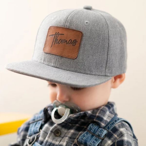 Toddler Custom Leather Patch Hats